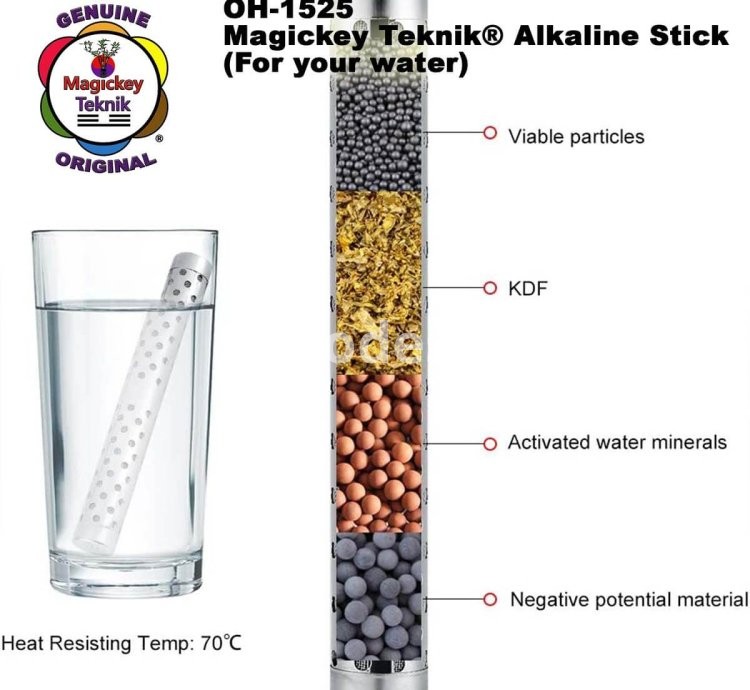 OH-1525, Bâton Magickey Teknik® pour eau  ALCALINE / Hydrogène et eau ionisée
