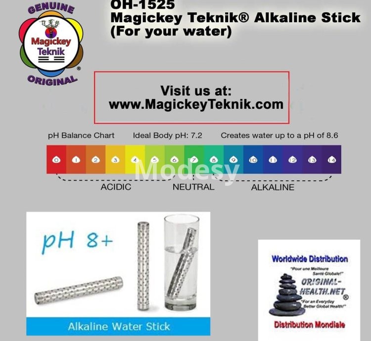 OH-1525, Bâton Magickey Teknik® pour eau  ALCALINE / Hydrogène et eau ionisée