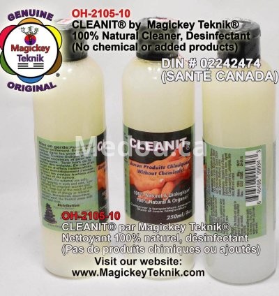 OH-2100, 77ml  avec pulvérisateur,  CLEANIT® de Magickey Teknik® Nettoyant désinfectant 100% naturel, antiseptique, 5