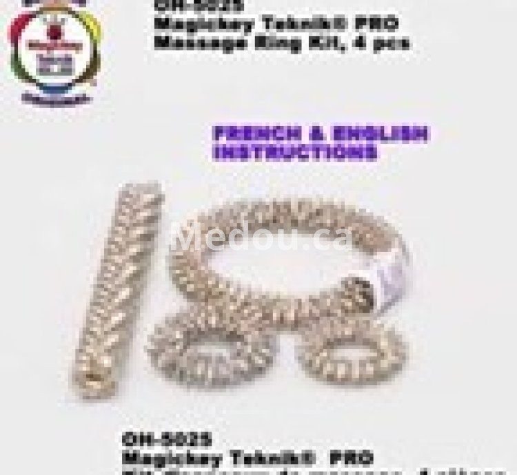 OH-5025 — Ensemble Professionnel d’Anneaux et Bâton de Massage Magickey Teknik® (4 pcs)