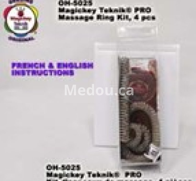OH-5025 — Ensemble Professionnel d’Anneaux et Bâton de Massage Magickey Teknik® (4 pcs)
