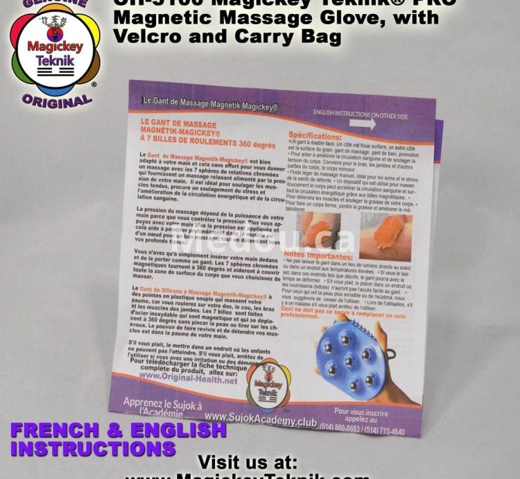 OH-5100 — Gant de Massage Magnétique Corporel Magickey Teknik®