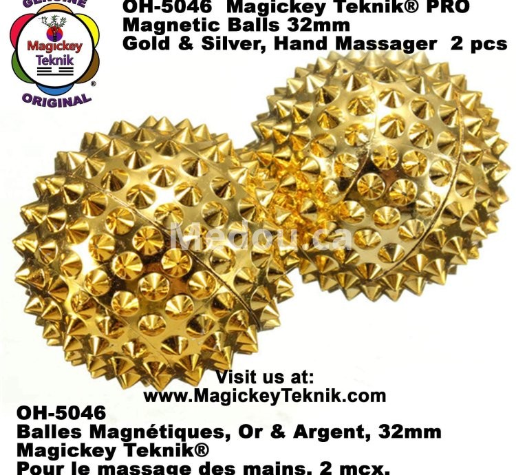 OH-5047 — Boules de Massage Magnétiques Magickey Teknik® 47 mm