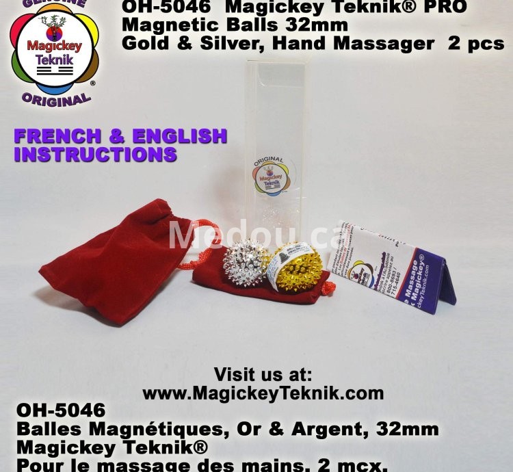 OH-5047 — Boules de Massage Magnétiques Magickey Teknik® 47 mm