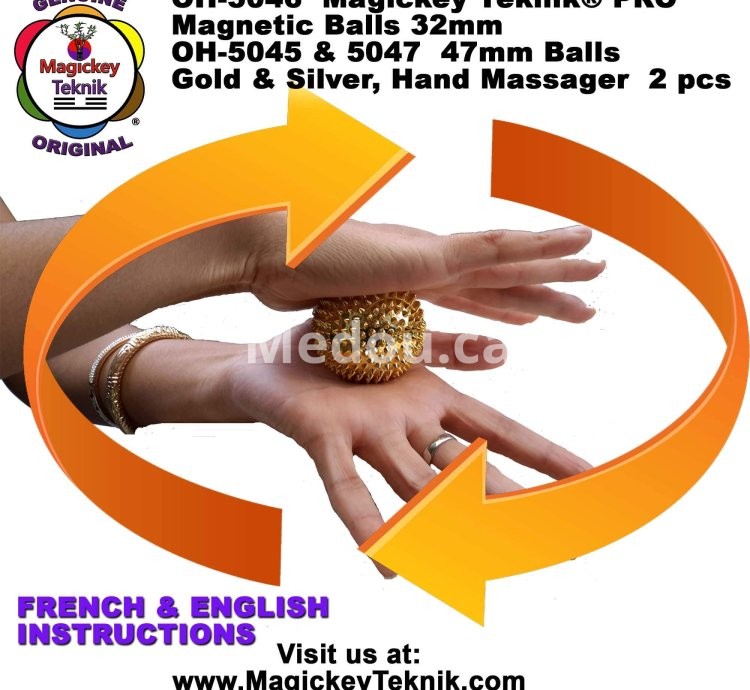 OH-5047 — Boules de Massage Magnétiques Magickey Teknik® 47 mm