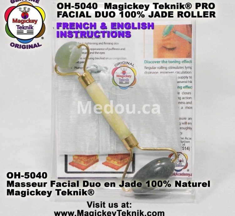 OH-5040 — Magickey Teknik® Dual Facial & Body Jade Roller