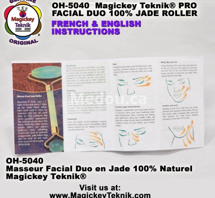 OH-5040 — Magickey Teknik® Dual Facial & Body Jade Roller