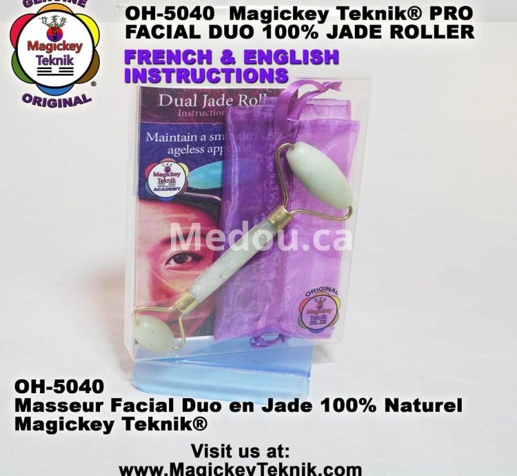 OH-5040 — Magickey Teknik® Dual Facial & Body Jade Roller
