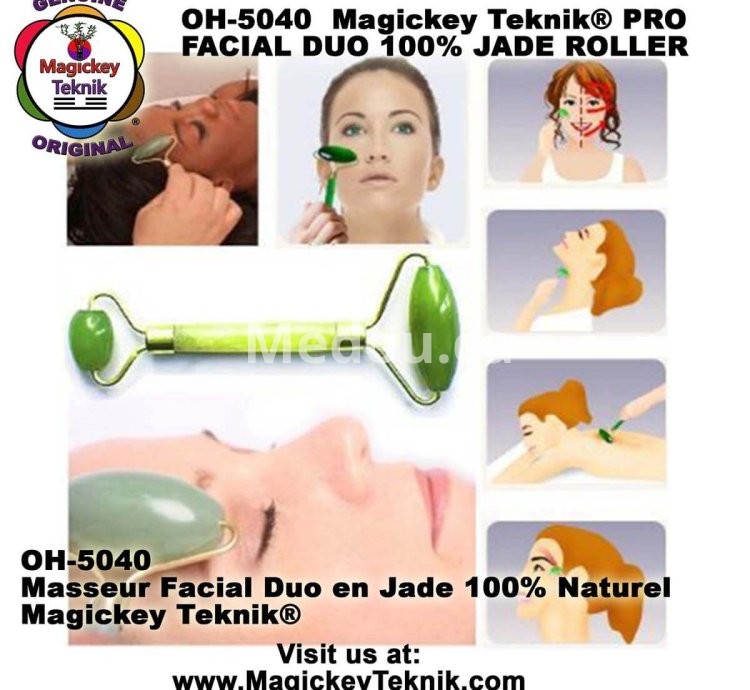 OH-5040 — Magickey Teknik® Dual Facial & Body Jade Roller