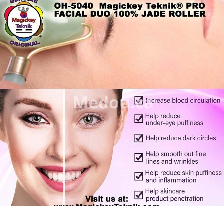 OH-5040 — Magickey Teknik® Dual Facial & Body Jade Roller