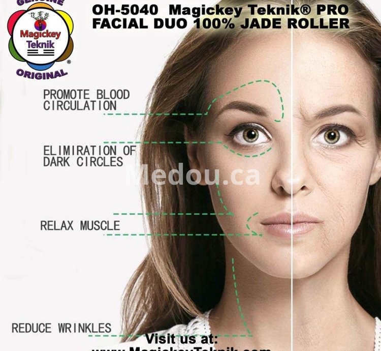 OH-5040 — Magickey Teknik® Dual Facial & Body Jade Roller