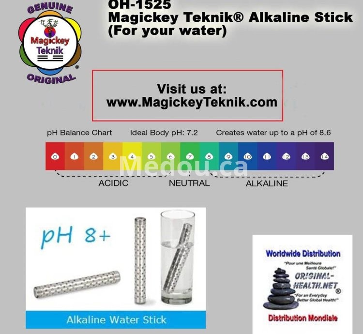BÂTON D’EAU ALCALINE / HYDROGÉNÉE ET IONISÉE MAGICKEY TEKNIK® – MODÈLE OH-1525