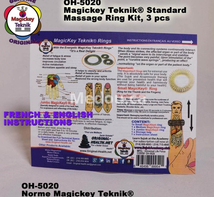 OH-5020 — Juego de Anillos de Masaje Magickey Teknik® (3 piezas)