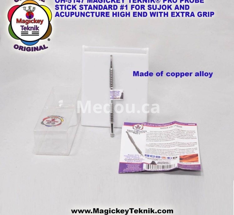 OH-5147 – Sonde Thérapeutique Magickey Teknik® & Sujok en Alliage de Cuivre, avec Prise Ergonomique