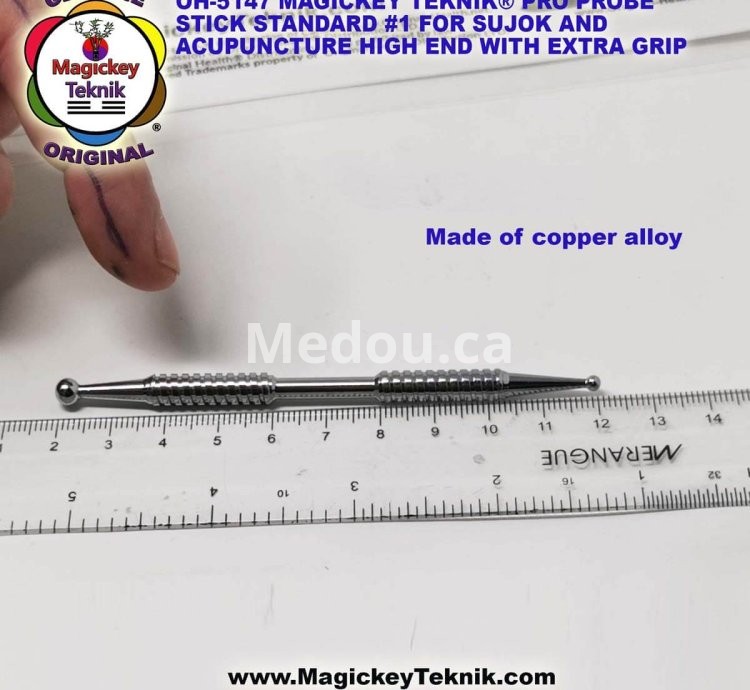 OH-5147 – Sonde Thérapeutique Magickey Teknik® & Sujok en Alliage de Cuivre, avec Prise Ergonomique