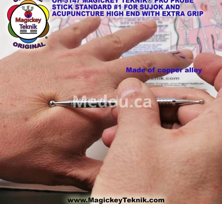 OH-5147 – Sonde Thérapeutique Magickey Teknik® & Sujok en Alliage de Cuivre, avec Prise Ergonomique