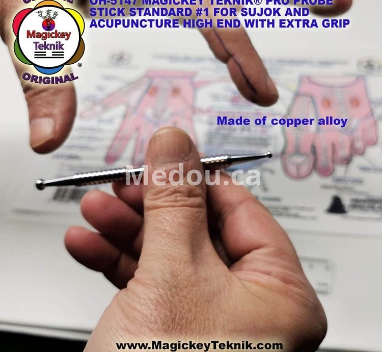 OH-5147 – Sonde Thérapeutique Magickey Teknik® & Sujok en Alliage de Cuivre, avec Prise Ergonomique