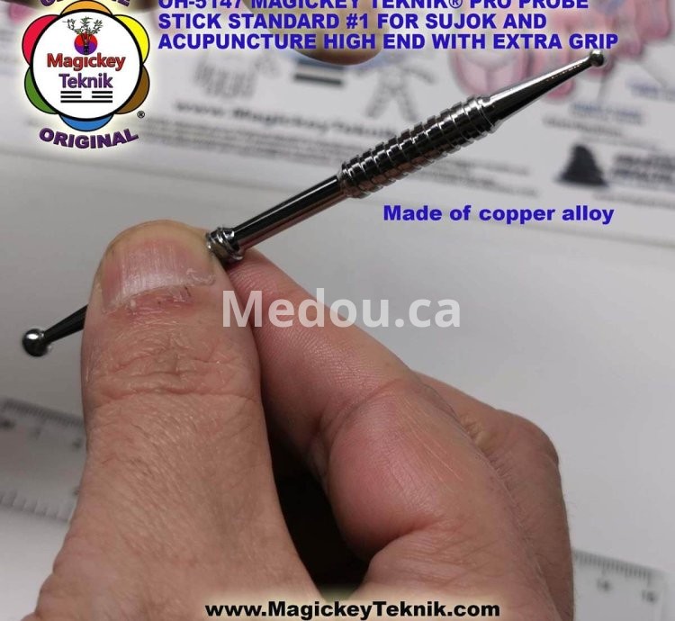 OH-5147 – Sonde Thérapeutique Magickey Teknik® & Sujok en Alliage de Cuivre, avec Prise Ergonomique