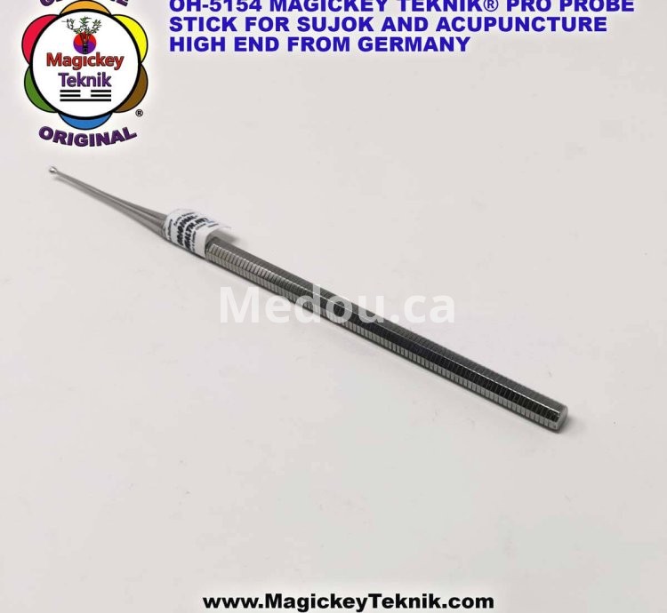 OH-5154 – Sonde Thérapeutique Professionnelle Magickey Teknik® & Sujok, PRO Probe Stick en Acier Médical Inoxydable