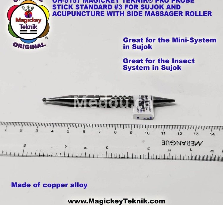 OH-5157 – un stylet de pression et Massager Magickey Teknik® & Sujok avec Rouleau Latéral
