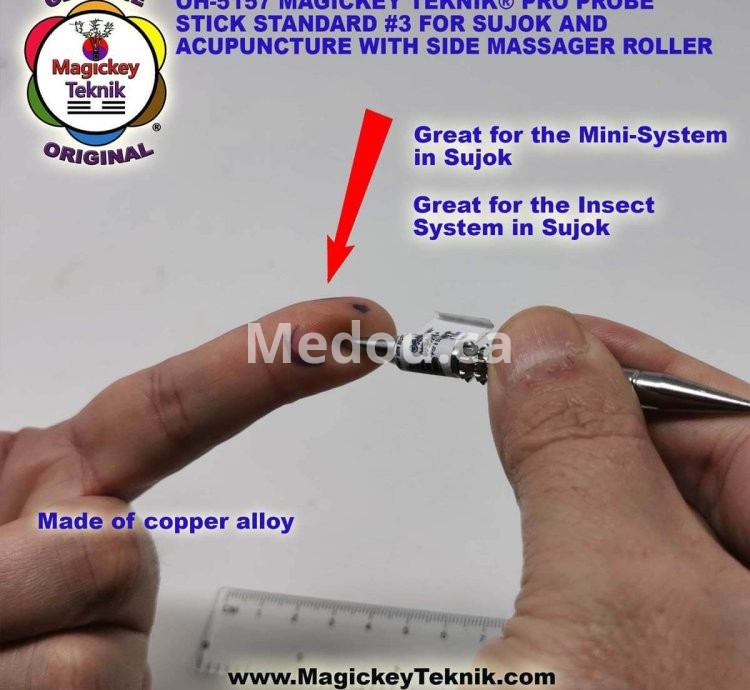 OH-5157 – un stylet de pression et Massager Magickey Teknik® & Sujok avec Rouleau Latéral