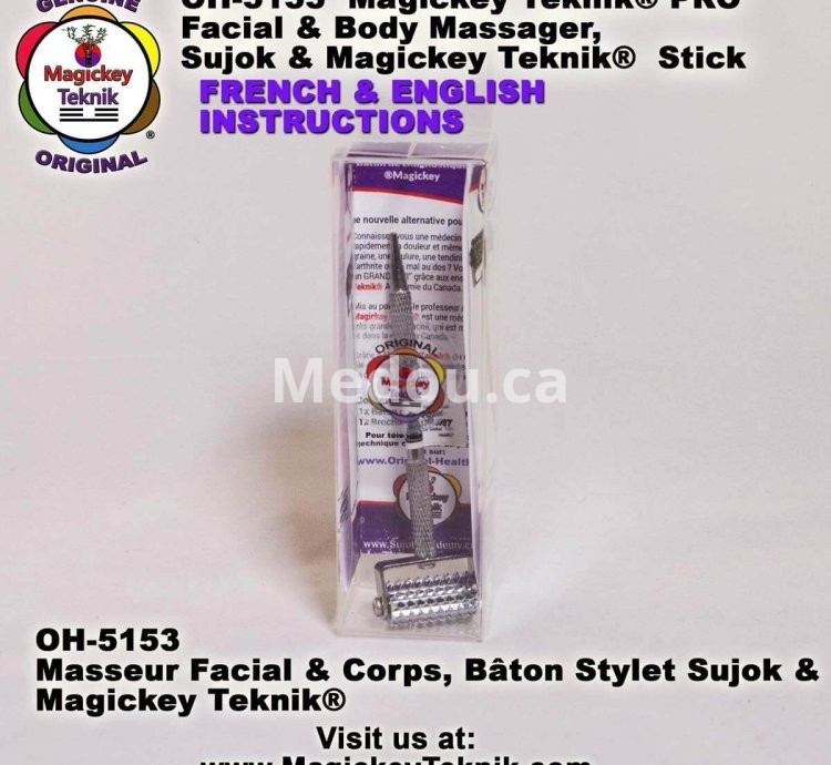 OH-5153 – Rodillo Facial Plateado Magickey Teknik® con Sonda Terapéutica
