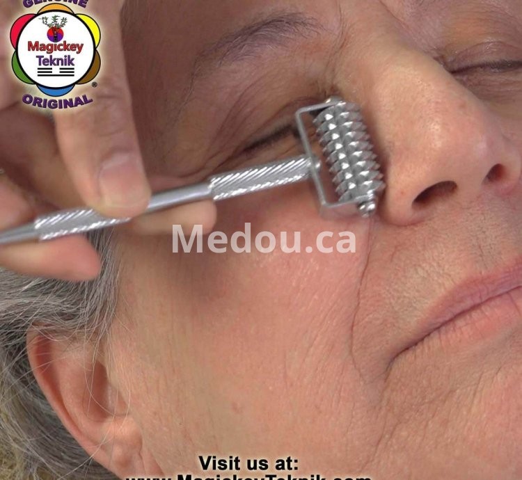 OH-5153 – Rodillo Facial Plateado Magickey Teknik® con Sonda Terapéutica