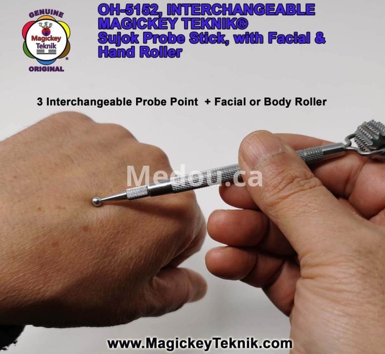 OH-5152 – un stylet de pression Interchangeable Magickey Teknik® avec Rouleau de Massage Facial