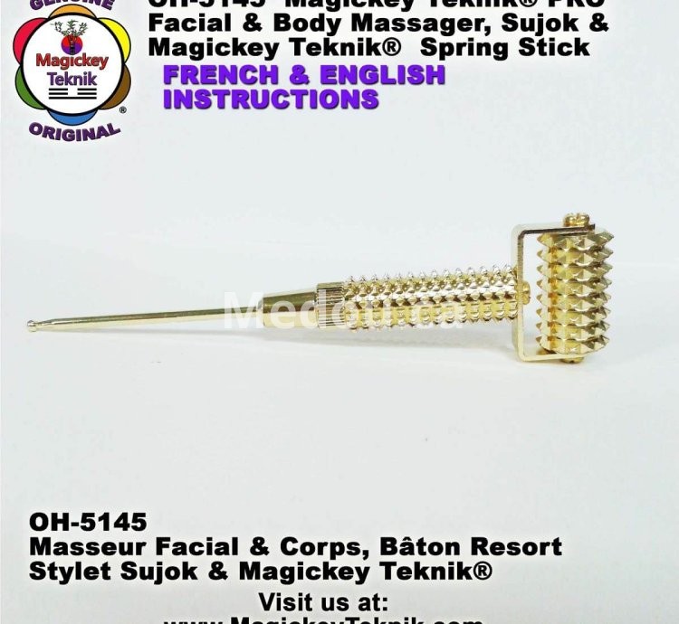 OH-5145 — Rodillo Facial Dorado Magickey Teknik®