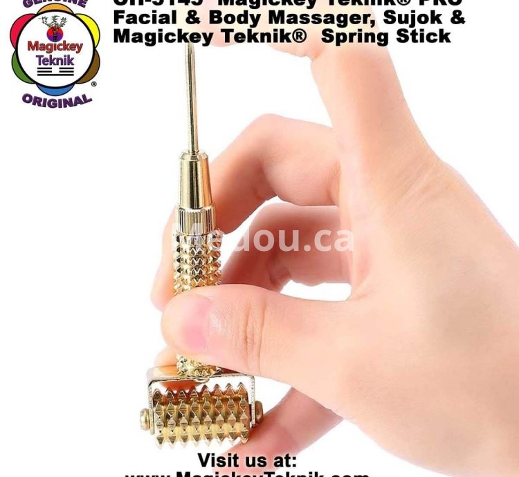 OH-5145 — Rodillo Facial Dorado Magickey Teknik®