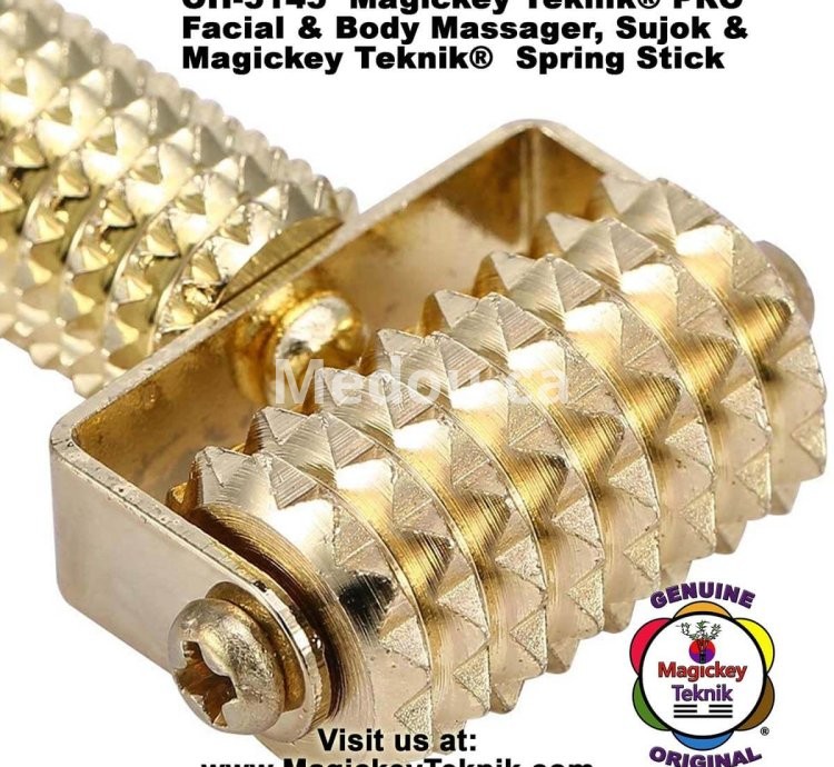 OH-5145 — Rodillo Facial Dorado Magickey Teknik®