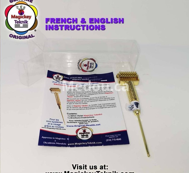 OH-5145 — Rodillo Facial Dorado Magickey Teknik®