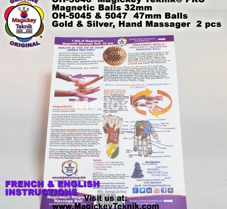 OH-5046 — Bolas de Masaje Magnéticas Magickey Teknik®