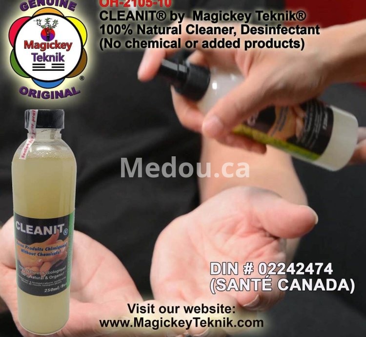 CLEANIT® by Magickey Teknik® OH-2100-10  Désinfectant et Nettoyant Botanique 100 % Naturel
