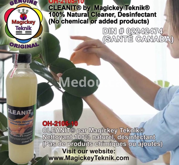 CLEANIT® by Magickey Teknik® OH-2100-10  Désinfectant et Nettoyant Botanique 100 % Naturel