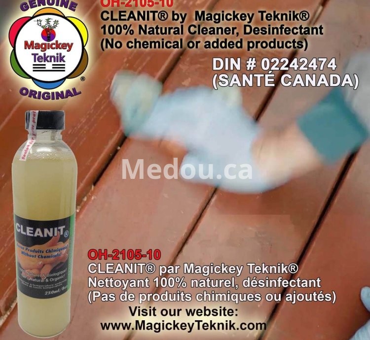 CLEANIT® by Magickey Teknik® OH-2100-10  Désinfectant et Nettoyant Botanique 100 % Naturel