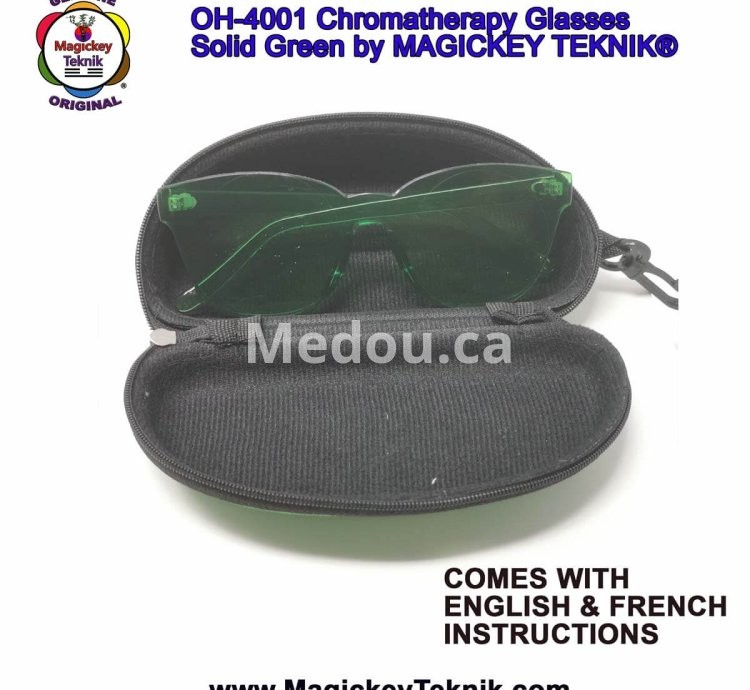 OH-4001 — Lunettes Vertes de Chromothérapie Magickey Teknik®