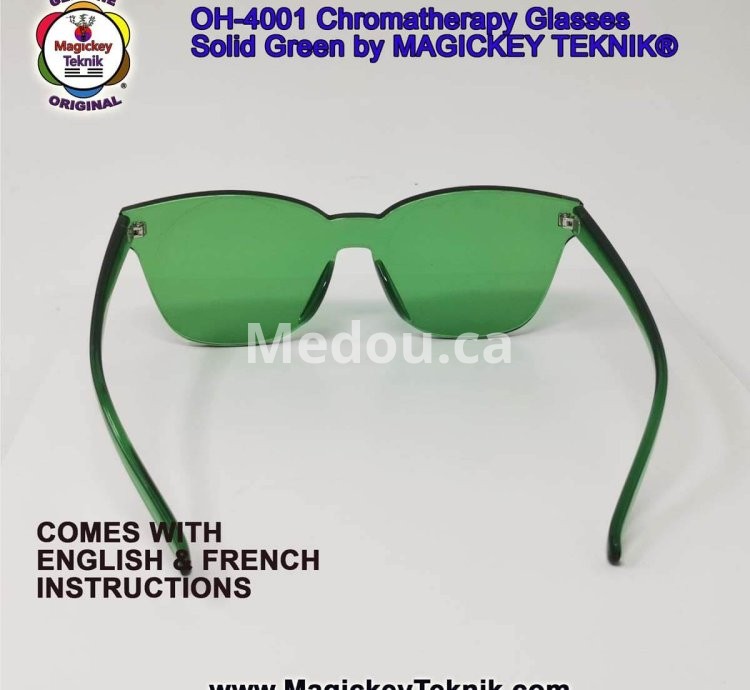OH-4001 — Lunettes Vertes de Chromothérapie Magickey Teknik®