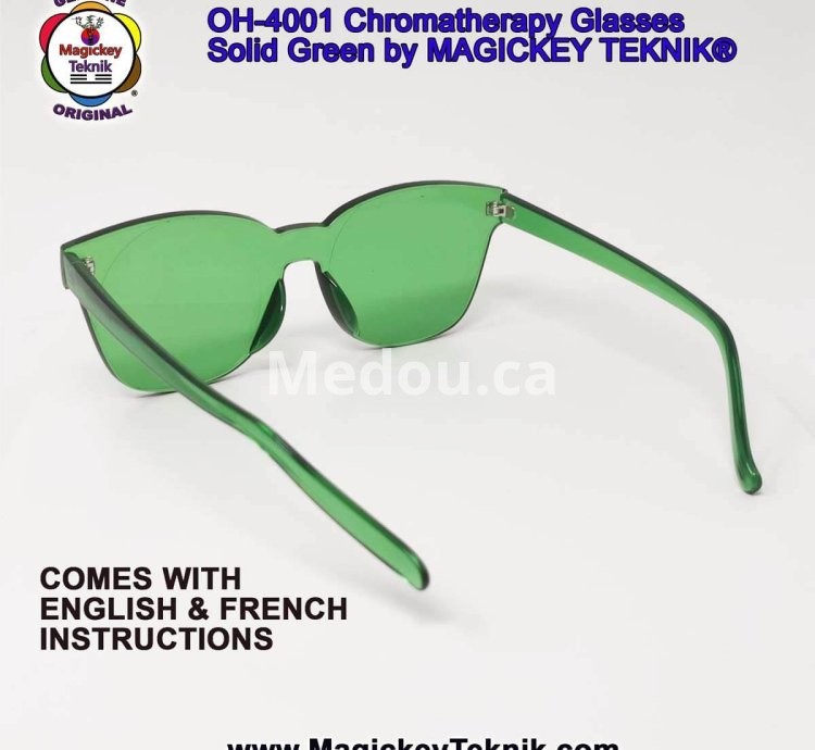 OH-4001 — Lunettes Vertes de Chromothérapie Magickey Teknik®
