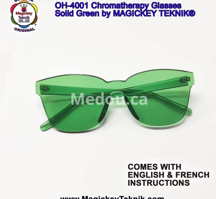 OH-4001 — Lunettes Vertes de Chromothérapie Magickey Teknik®