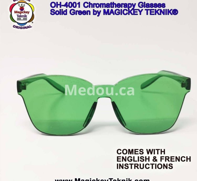 OH-4001 — Lunettes Vertes de Chromothérapie Magickey Teknik®