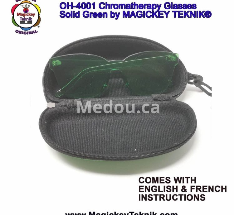 OH-4001 — Lunettes Vertes de Chromothérapie Magickey Teknik®