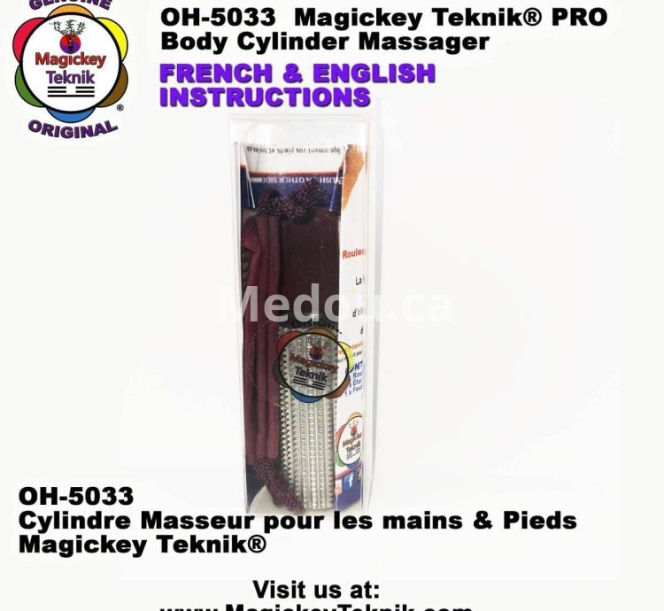 OH-5033 — Rodillo Cilíndrico de Masaje para Pies y Manos Magickey Teknik®