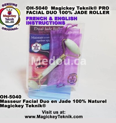 OH-5040 — Magickey Teknik® Dual Facial & Body Jade Roller 6