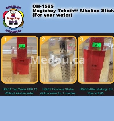 BÂTON D’EAU ALCALINE / HYDROGÉNÉE ET IONISÉE MAGICKEY TEKNIK® – MODÈLE OH-1525 12