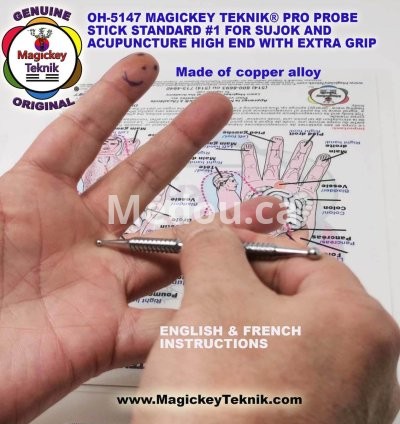 OH-5147 – Magickey Teknik® & Sujok Probe Stick, Copper Alloy with Grip