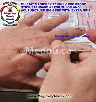 OH-5147 – Sonde Thérapeutique Magickey Teknik® & Sujok en Alliage de Cuivre, avec Prise Ergonomique 5