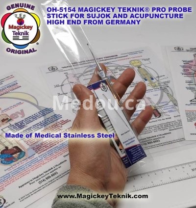 OH-5154 – Magickey Teknik® & Sujok PRO Probe Stick, Stainless Steel, for Experienced Therapists