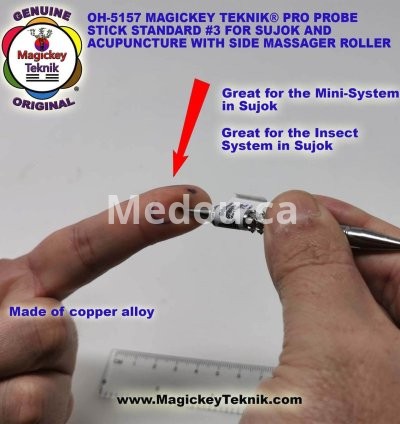 OH-5157 – un stylet de pression et Massager Magickey Teknik® & Sujok avec Rouleau Latéral 6