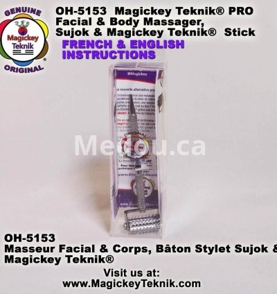 OH-5153 – Magickey Teknik® Silver Facial Massage Roller with Probe Stick